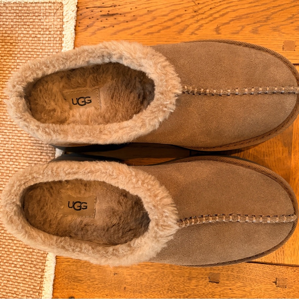 UGG WOMENS NEW HEIGHTS COZY CLOG HICKORY SIZE 6 EXCELLENT CONDITION WORN 1 TIME. - Picture 6 of 10